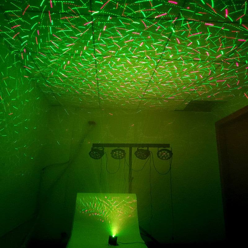 Projecteur de lumières laser LED RG stroboscopique à commande vocale 3 modes