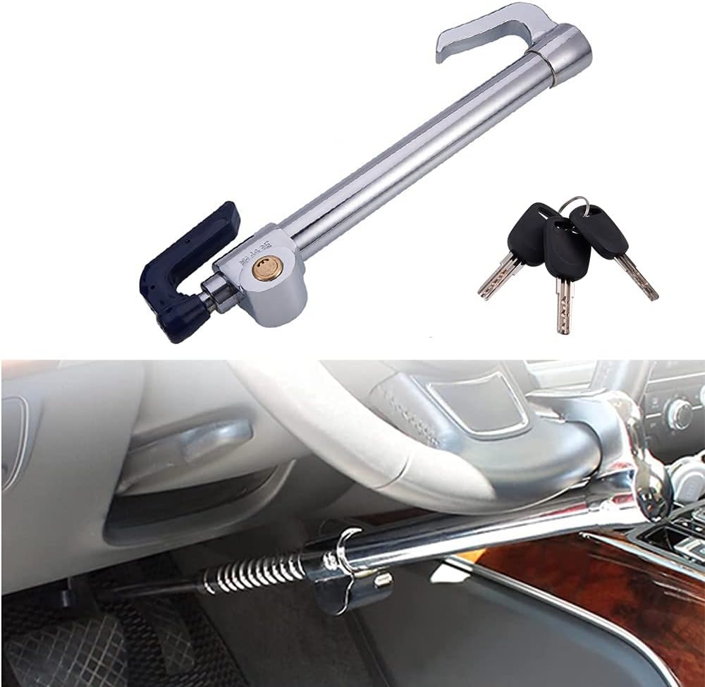 Serrure antivol Standard de frein et volant rétractable double crochet En Acier Inoxydable - قفل مضاد للسرقة فرامل وعجلة قيادة من الفولاذ المقاوم للصدأ