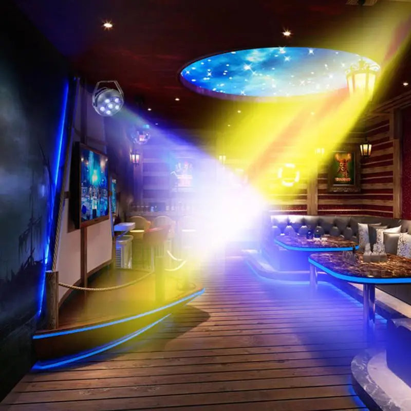 جهاز عرض ليزر RGB دوار 6 في 1 مع ستروب للمسرح والديسكو - Projecteur Laser RGB Rotatif 6-en-1 Effets Stroboscope DJ Scène