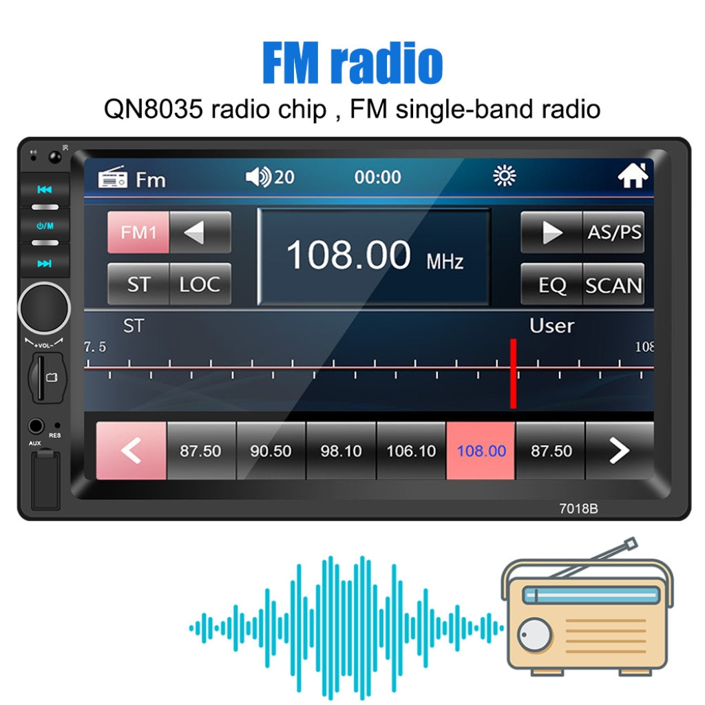 مشغل DVD للسيارة بشاشة لمس 7 بوصة بلوتوث USB AUX SD - Quickdz Shop - Autoradio DVD MP5 Tactile 7" Bluetooth USB AUX SD - Quickdz Shop