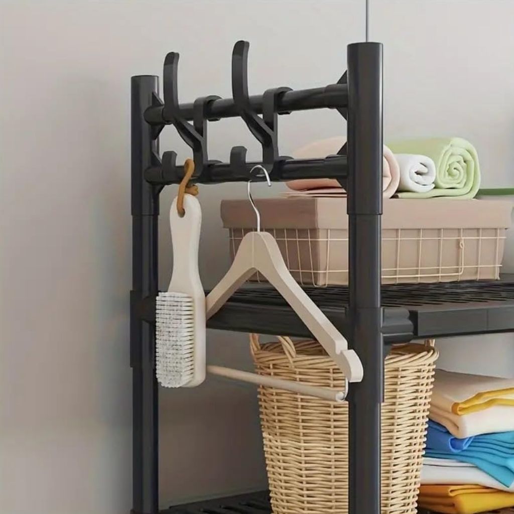 رف تخزين حمام علوي 3 مستويات - Étagère de Rangement Salle de Bain 3 Niveaux