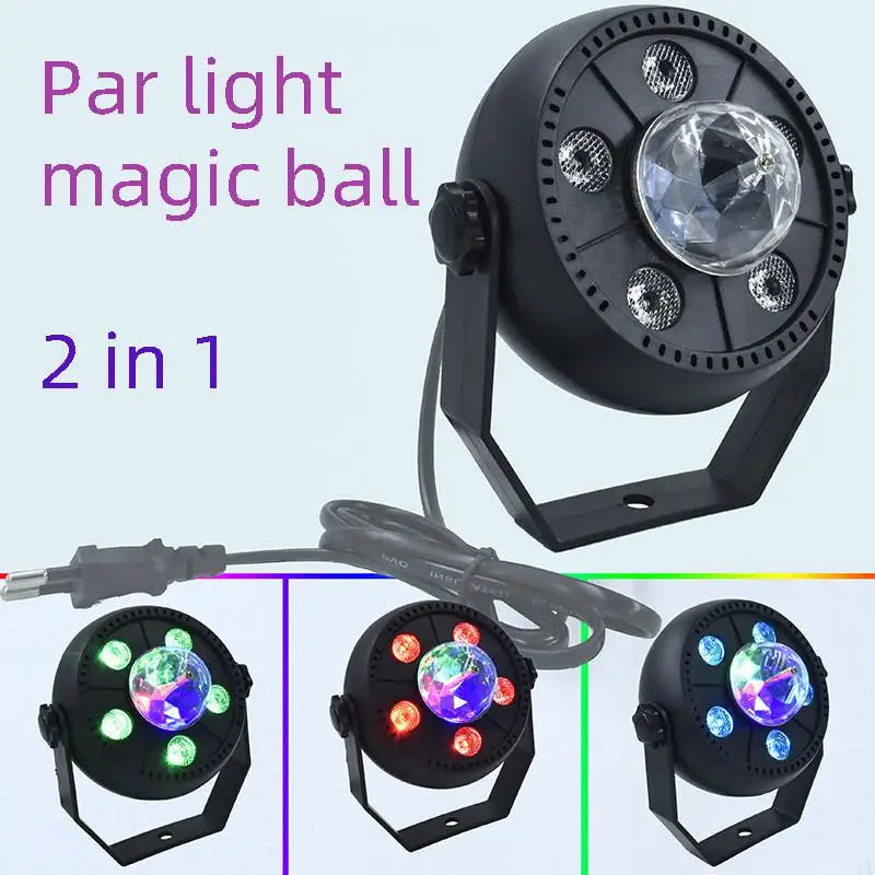 جهاز عرض ليزر RGB دوار 6 في 1 مع ستروب للمسرح والديسكو - Projecteur Laser RGB Rotatif 6-en-1 Effets Stroboscope DJ Scène