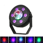جهاز عرض ليزر RGB دوار 6 في 1 مع ستروب للمسرح والديسكو - Projecteur Laser RGB Rotatif 6-en-1 Effets Stroboscope DJ Scène