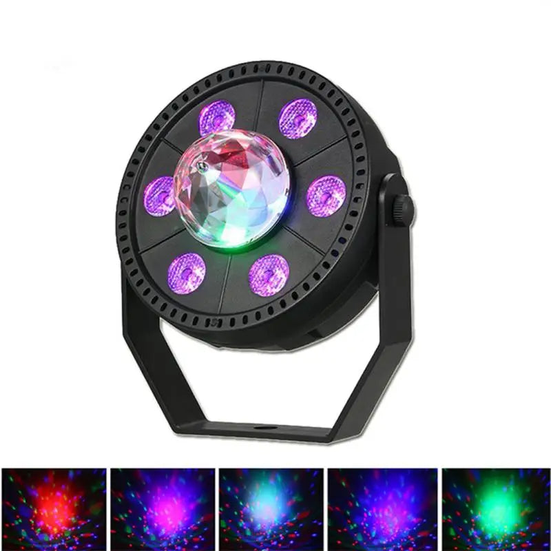 جهاز عرض ليزر RGB دوار 6 في 1 مع ستروب للمسرح والديسكو - Projecteur Laser RGB Rotatif 6-en-1 Effets Stroboscope DJ Scène
